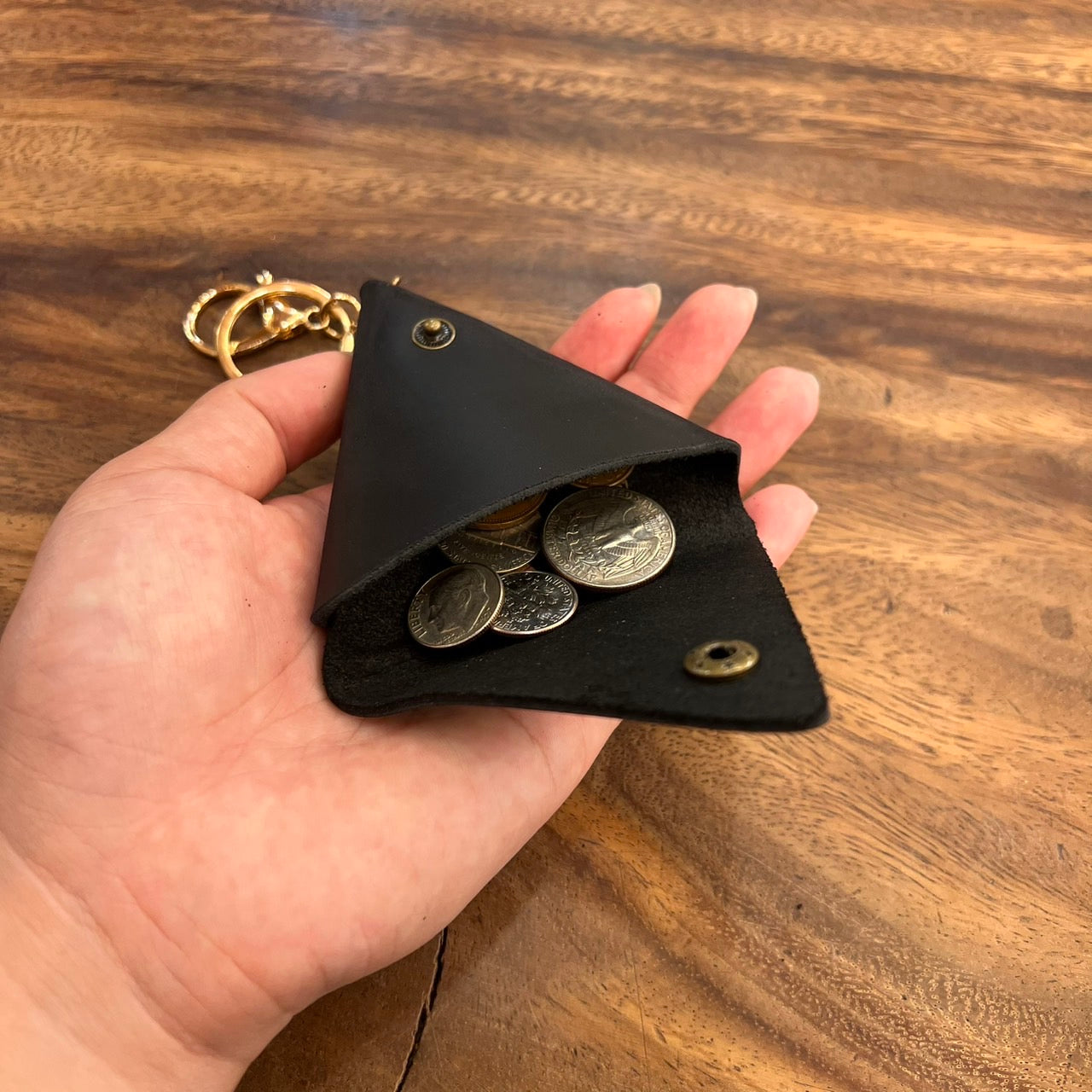 The Triangle Leather Coin Case