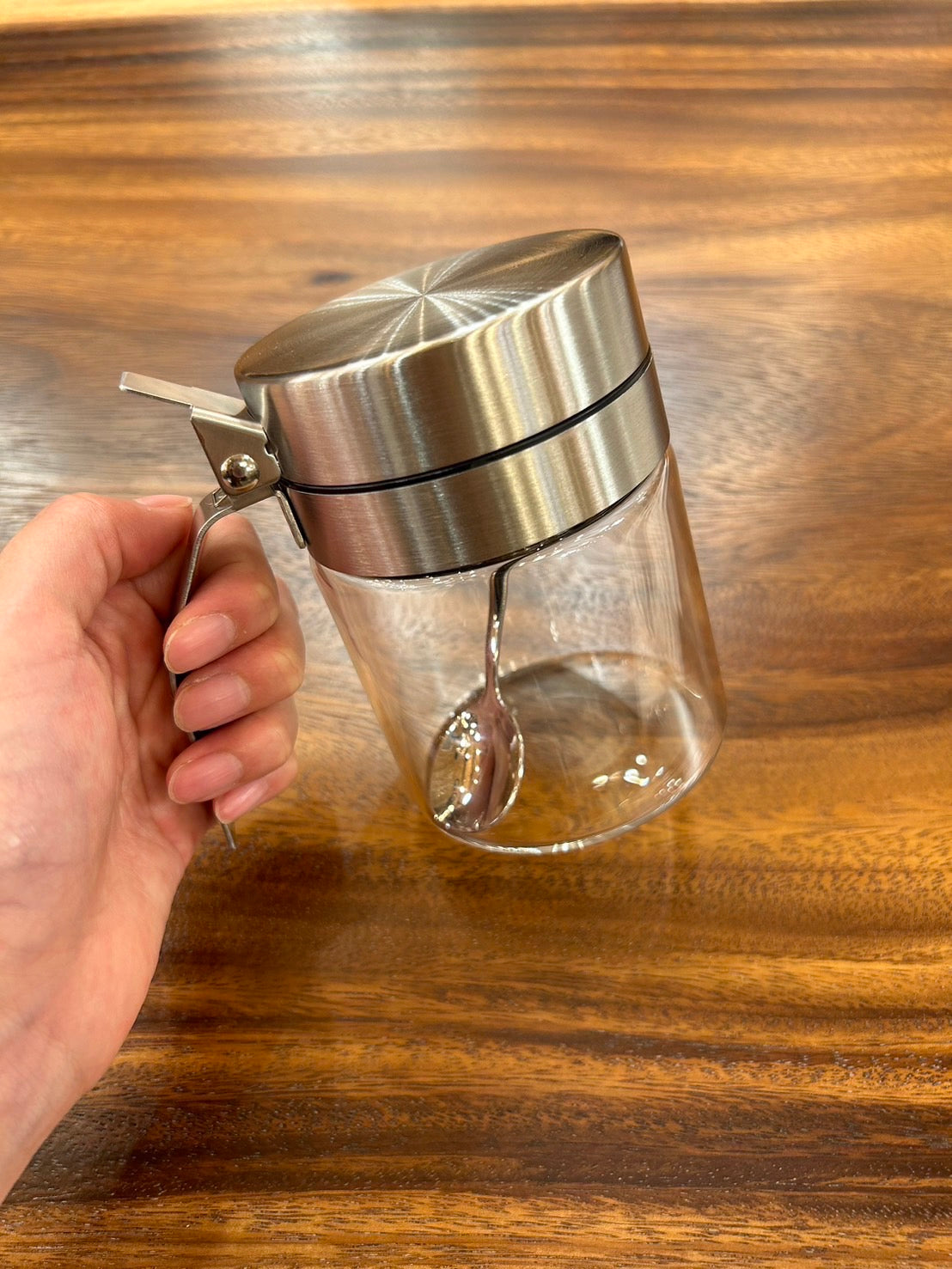 Spice jar with spoon