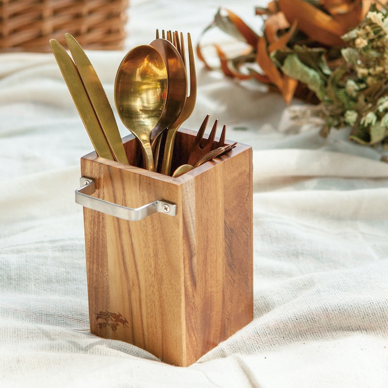 ACACIA CUTLERY STAND