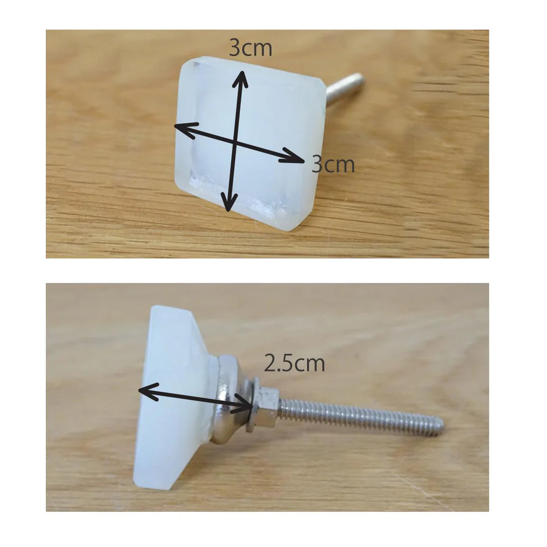 ガラスノブ スクエア