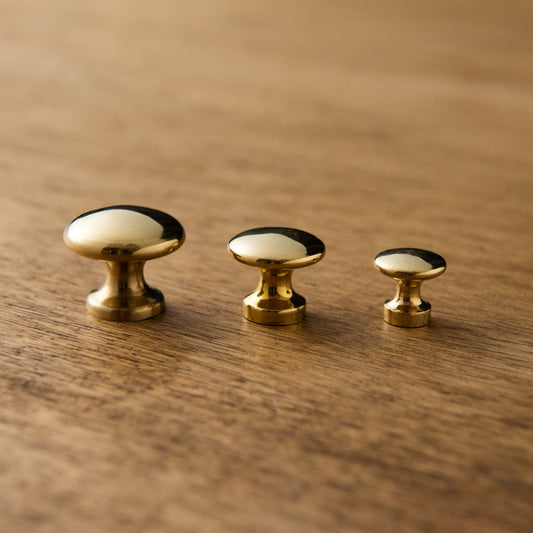 つまみ KNOB フラット　ゴールド