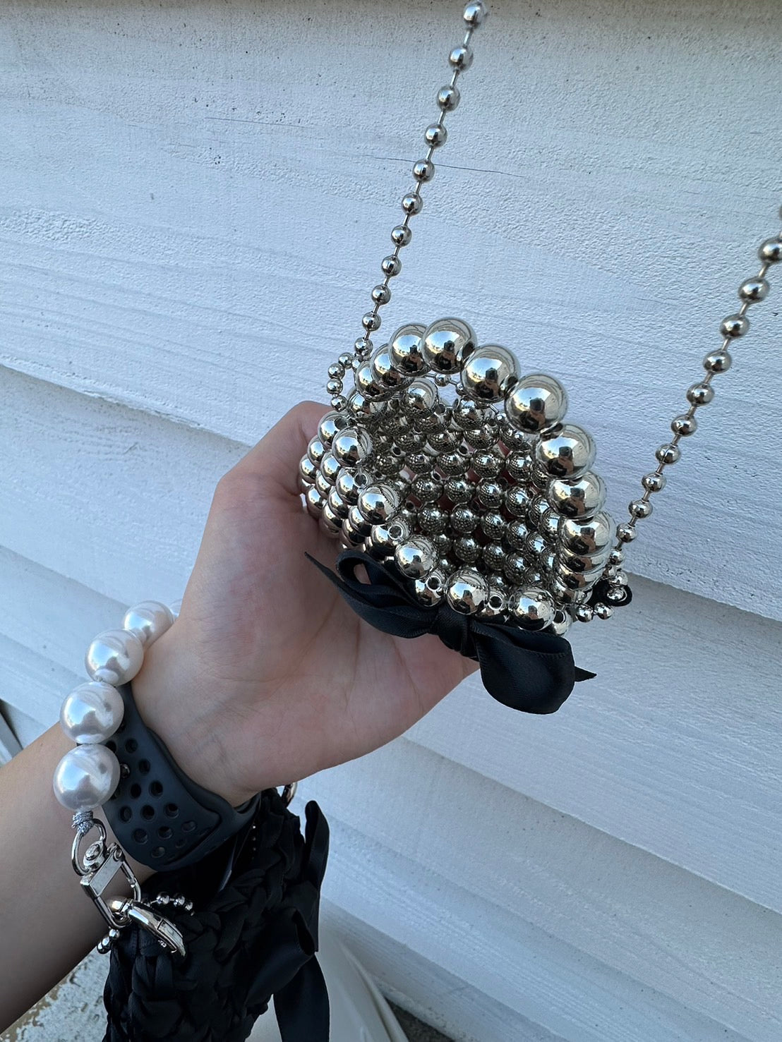 Beads shoulder bag