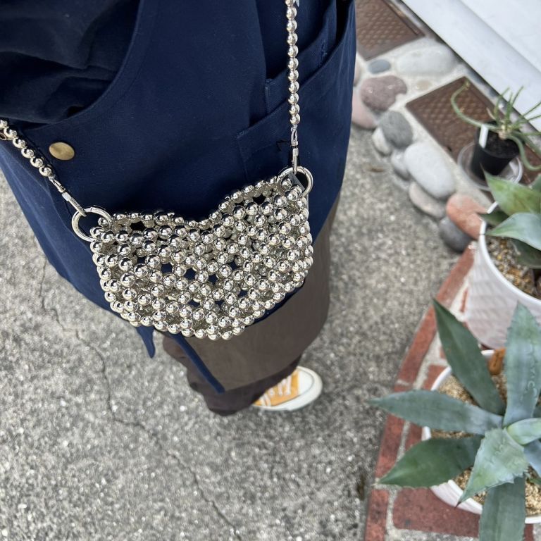 Beads shoulder bag