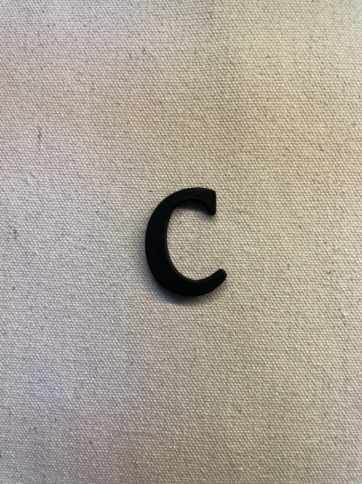 45mm　LETTER BLACK