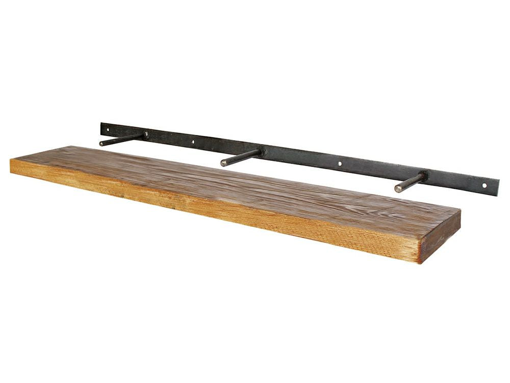 wood floating shelf