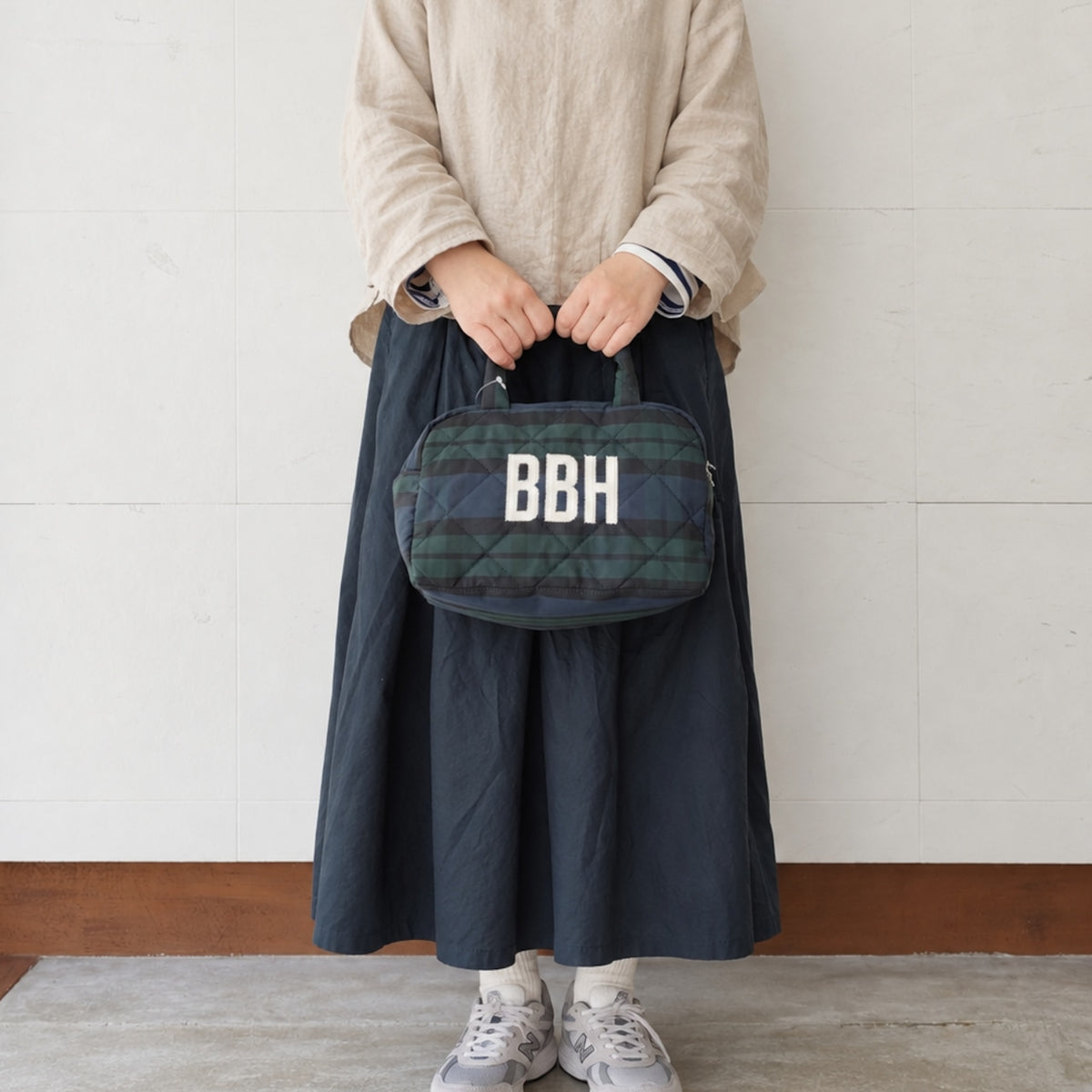 BBH　QUILTED MINI BOSTON BAG　CHECK