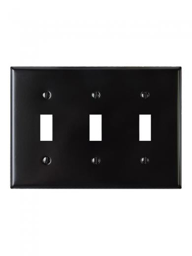 スチール スイッチプレート　ブラック