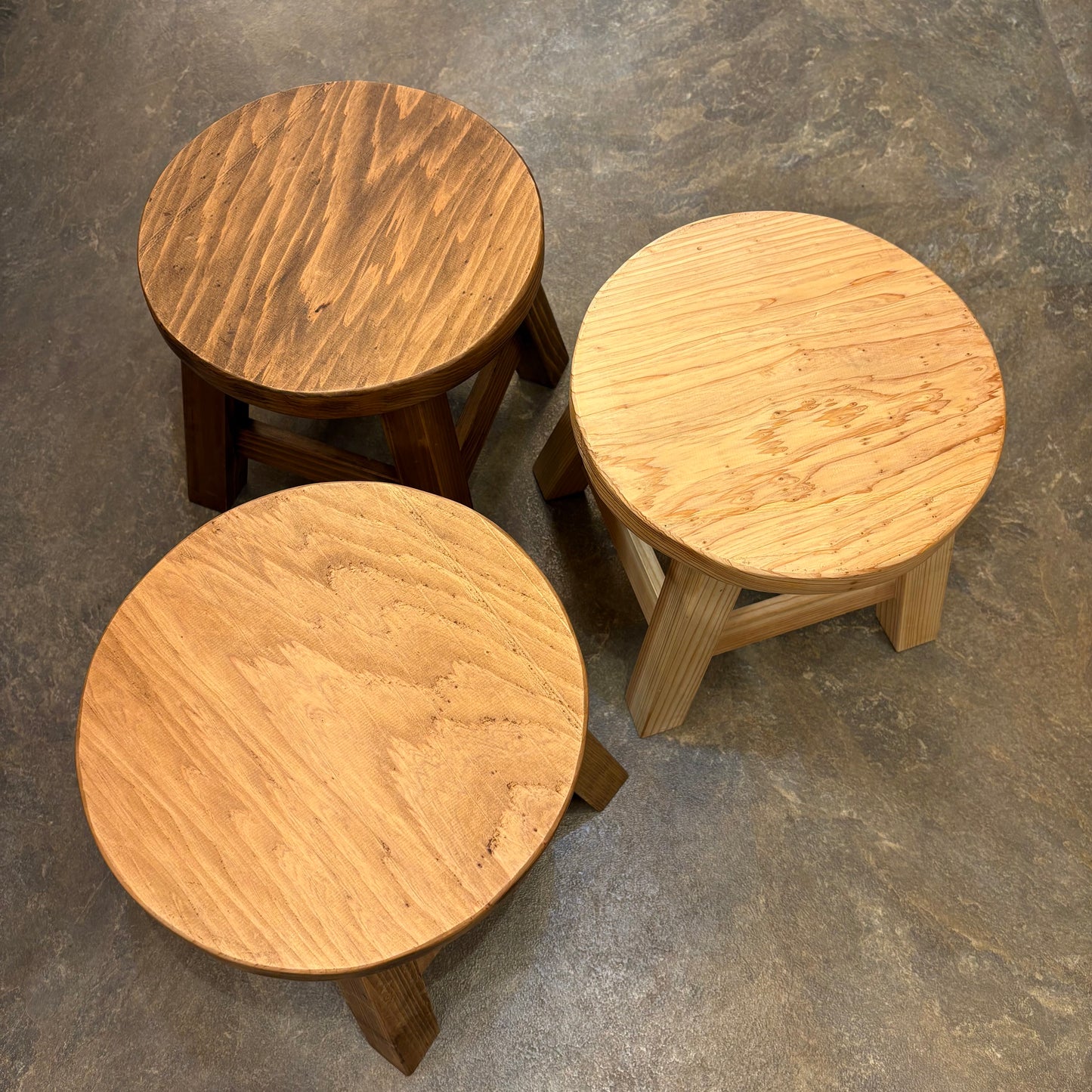 丸型 木製スツール