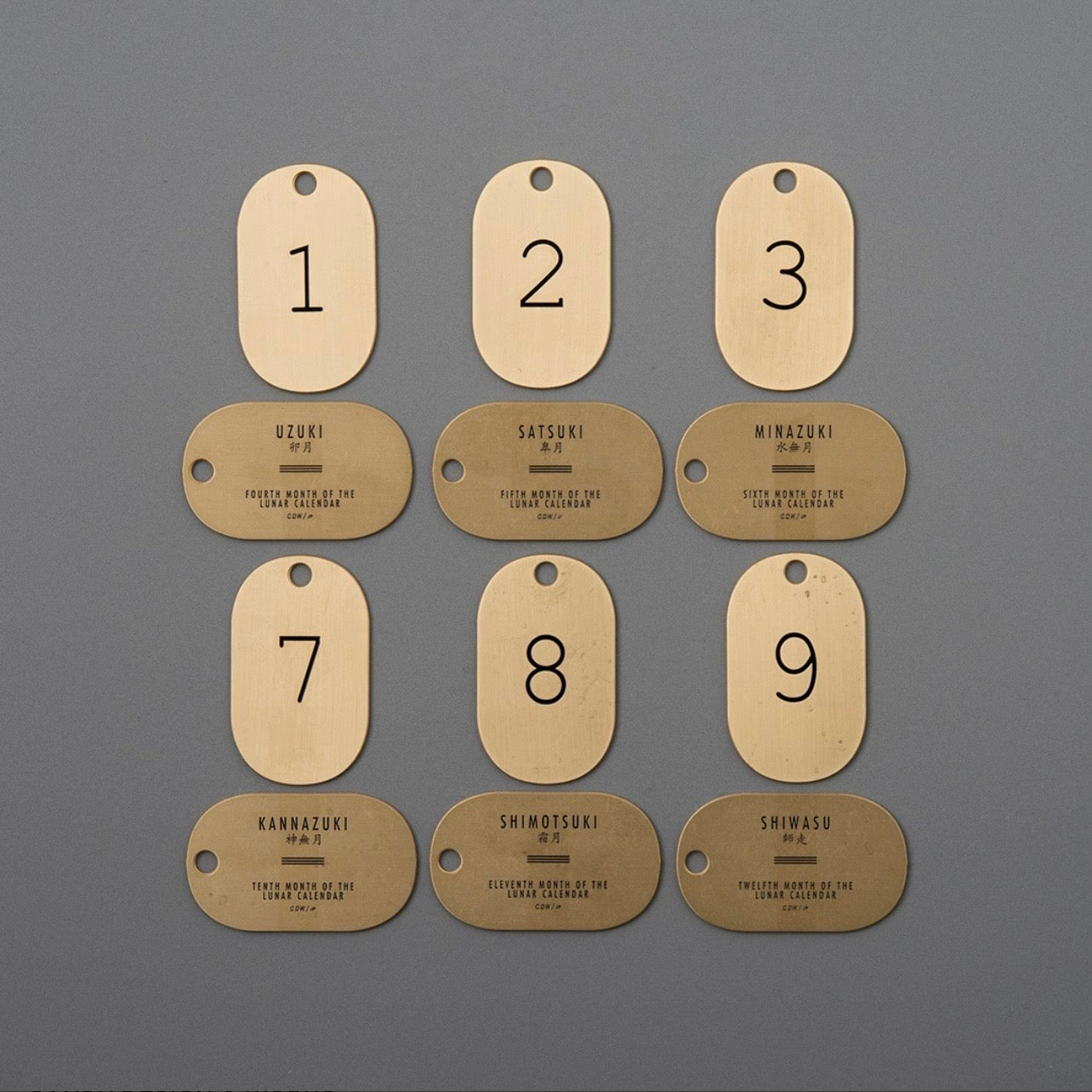 Lunar Calendar Plate Key Tag
