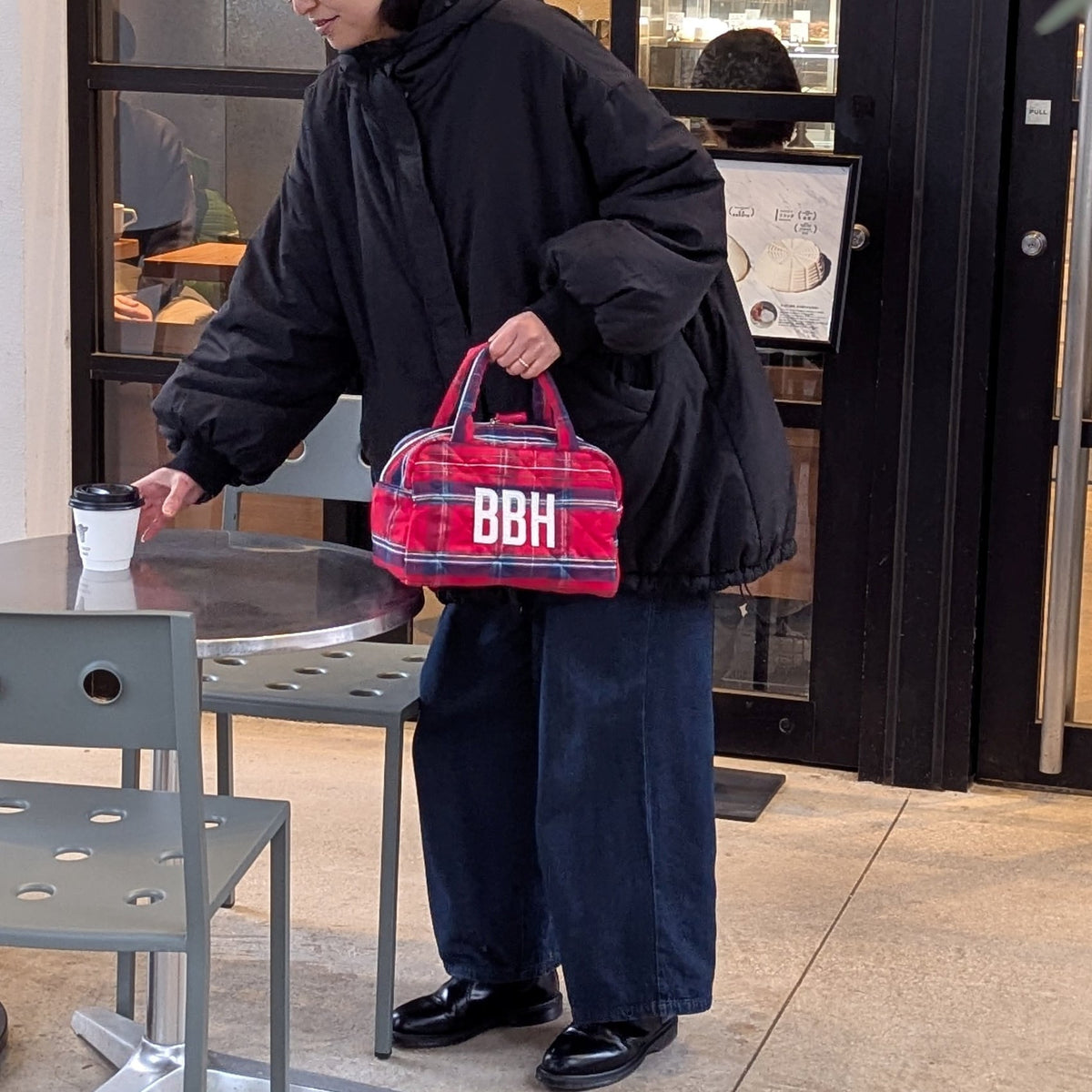 BBH　QUILTED MINI BOSTON BAG　CHECK