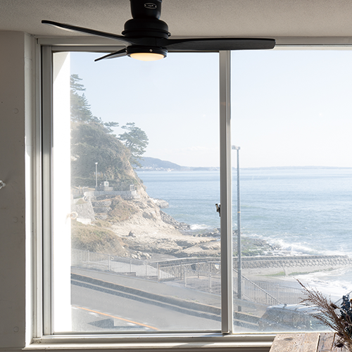 BAR WOOD CEILING FAN DC