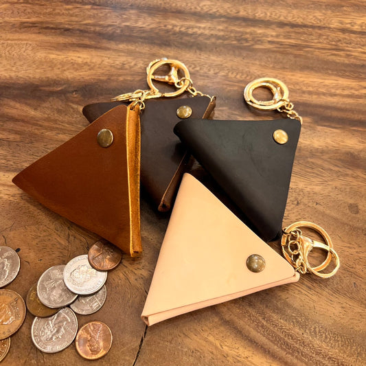 The Triangle Leather Coin Case