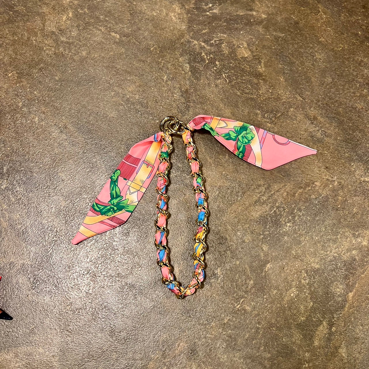 Bandana chain bag charm