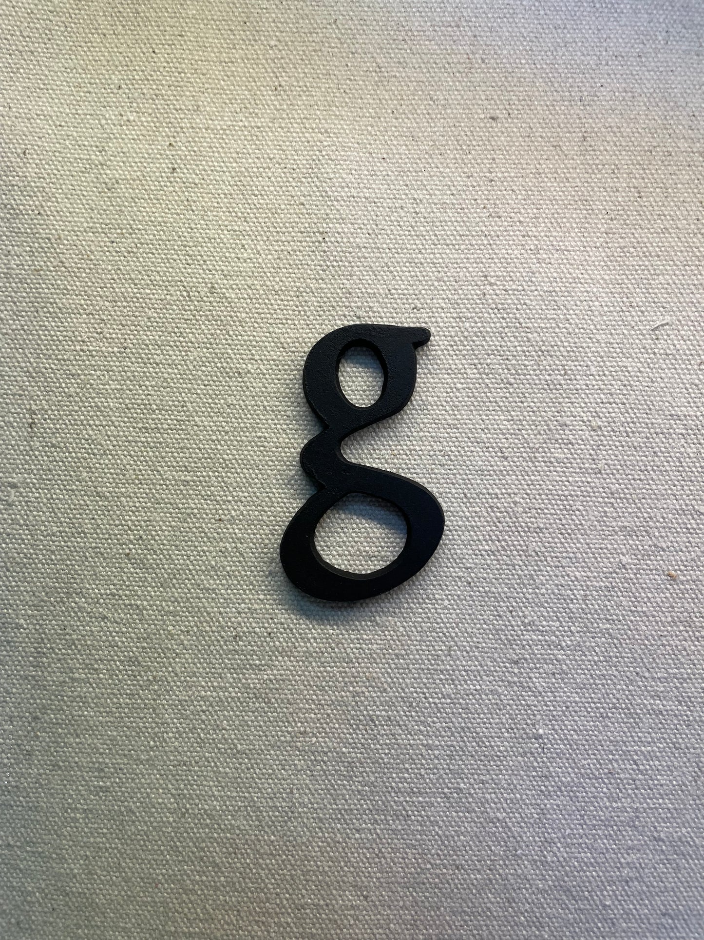 45mm　LETTER BLACK