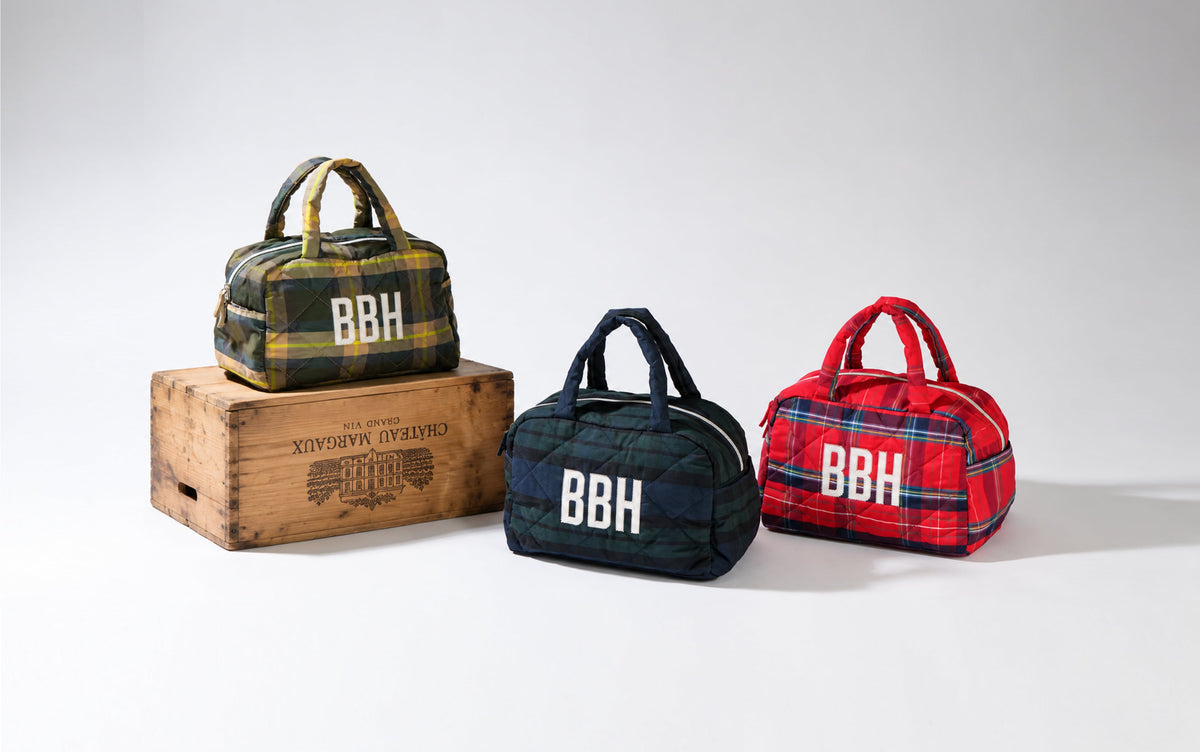 BBH　QUILTED MINI BOSTON BAG　CHECK