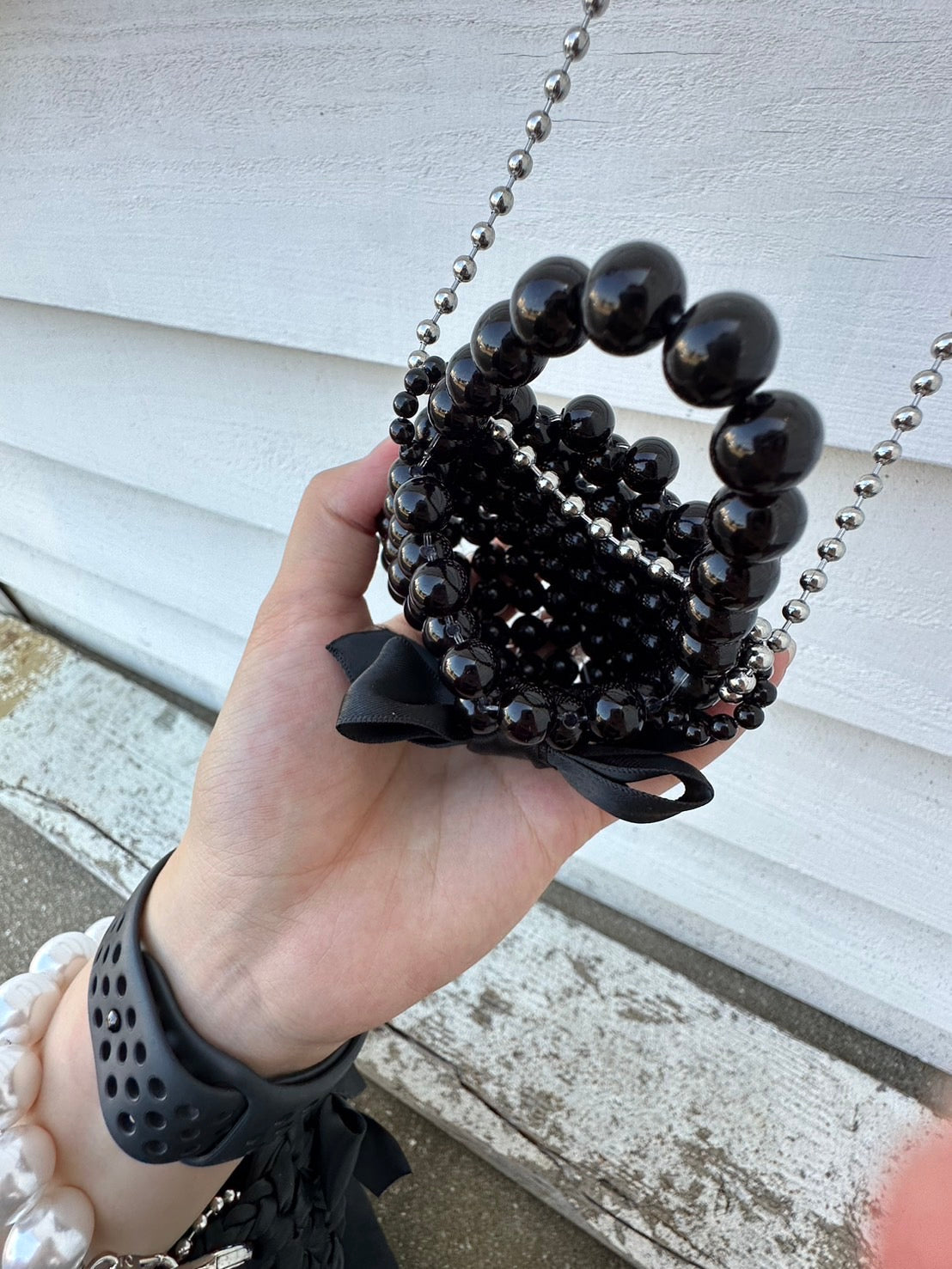 Beads shoulder bag