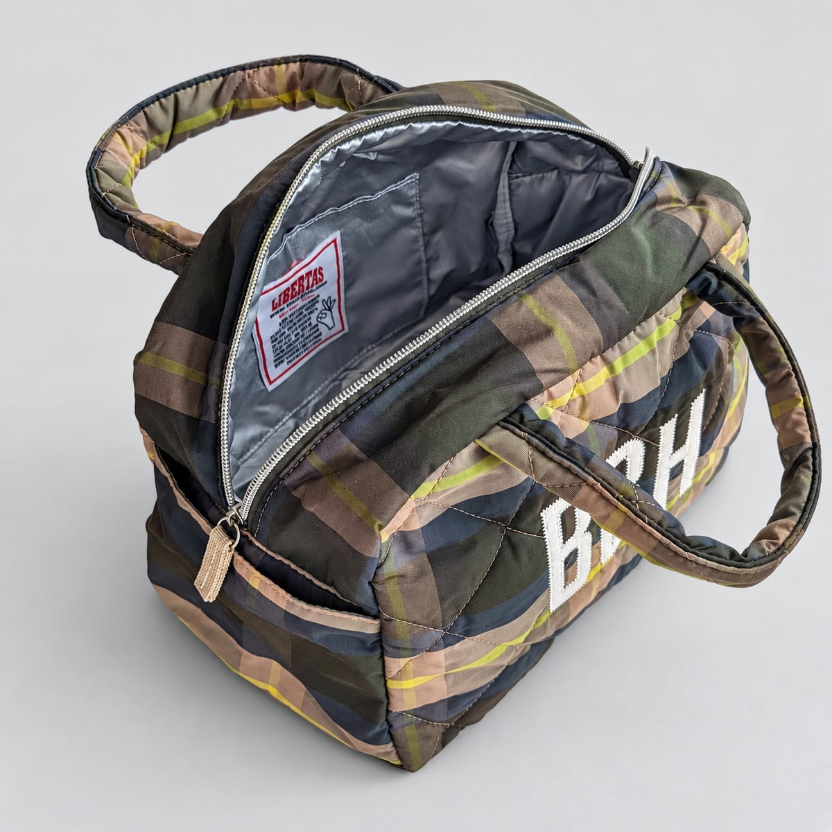 BBH　QUILTED MINI BOSTON BAG　CHECK