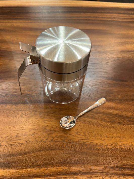 Spice jar with spoon