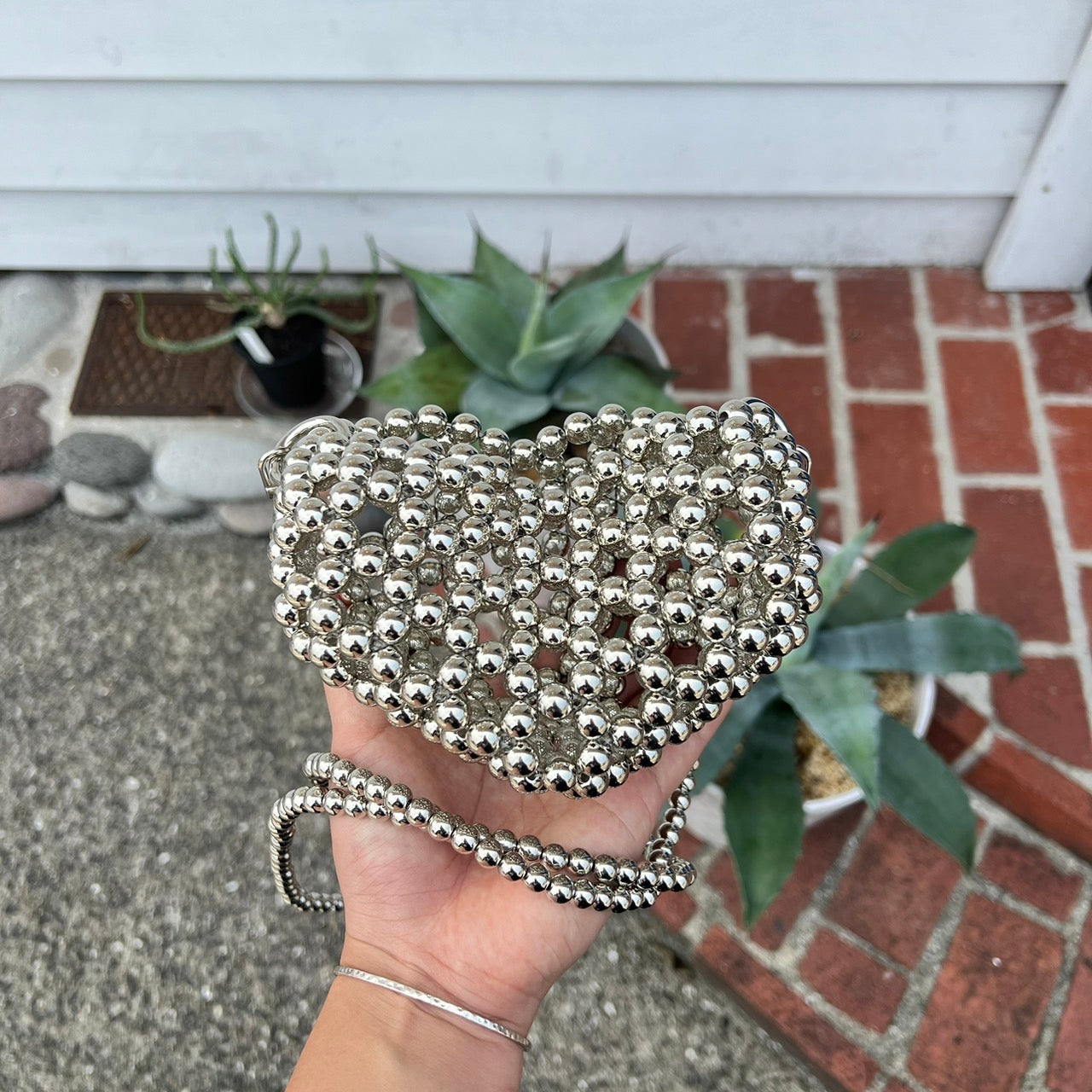 Beads shoulder bag