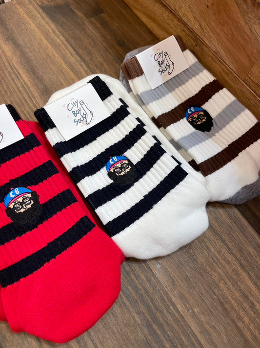 CHI-BEE socks ボーダー