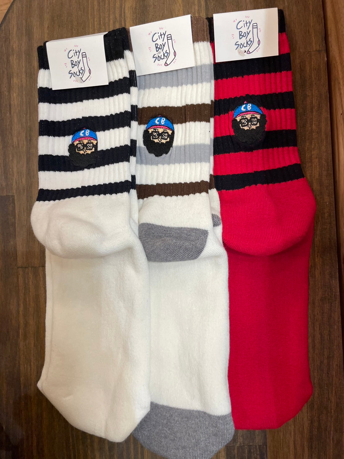 CHI-BEE socks ボーダー