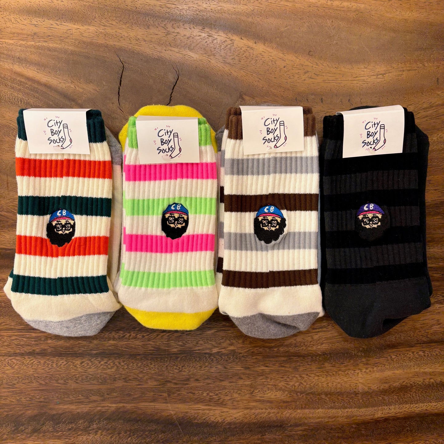 CHI-BEE socks ボーダー