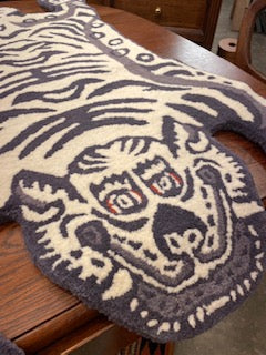 Tibetan Tiger Rug White Small